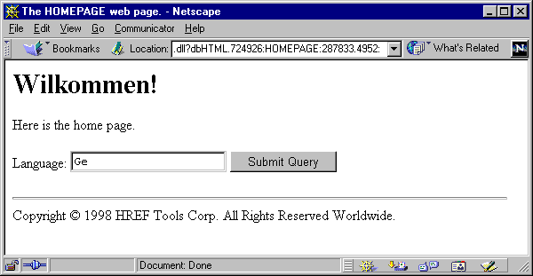 Homepage in English